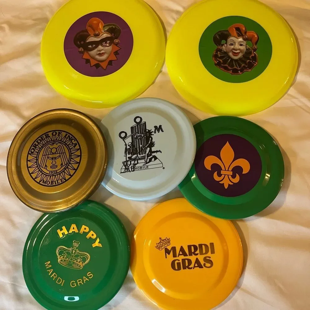 Mardi Gras Themed Frisbee Set